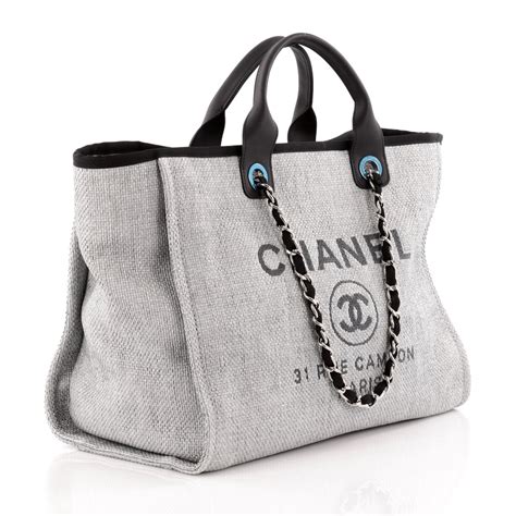 chanel canvas tote bag windows chain